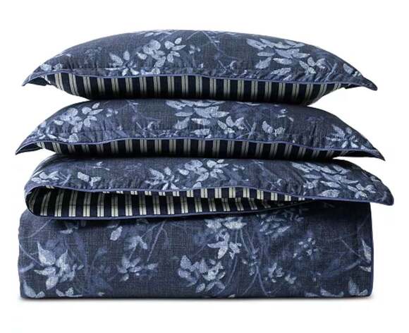 Ralph Lauren Caterina King 3-Piece Floral Duvet Cover Set in Navy REFOLDED NEW